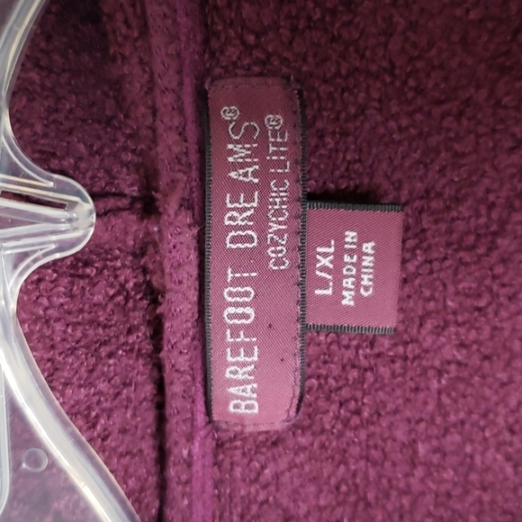 Barefoot dreams waterfall cardigan sweater, red/purple women's size L/XL - Picture 7 of 10